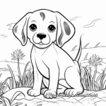 Adorable Beagle Puppy Coloring Pages 2