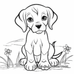 Adorable Beagle Puppy Coloring Pages 3