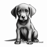 Adorable Black Lab Puppy Coloring Pages 1