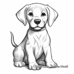 Adorable Black Lab Puppy Coloring Pages 2
