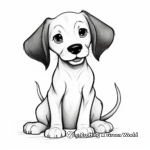 Adorable Black Lab Puppy Coloring Pages 3