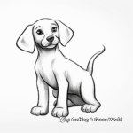 Adorable Black Lab Puppy Coloring Pages 4