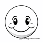 Adorable Blushing Smile Face Coloring Pages 1