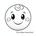 Adorable Blushing Smile Face Coloring Pages 4