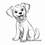 Adorable Border Collie Puppy Coloring Pages 1