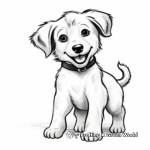 Adorable Border Collie Puppy Coloring Pages 2