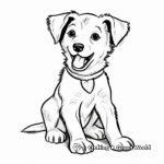 Adorable Border Collie Puppy Coloring Pages 3