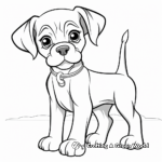 Adorable Boxer Puppy Coloring Pages 1