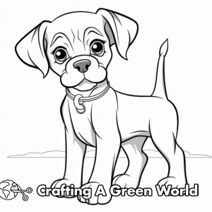 Boxer Dogs Coloring Pages - Free & Printable!