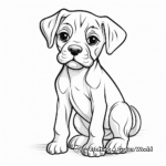 Adorable Boxer Puppy Coloring Pages 4