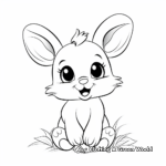 Adorable Bunny Coloring Pages 1
