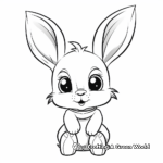 Adorable Bunny Coloring Pages 2
