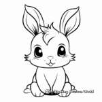 Adorable Bunny Coloring Pages 3