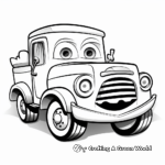 Adorable Cartoon Car Coloring Pages for Kids 1