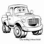 Adorable Cartoon Car Coloring Pages for Kids 2