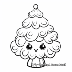 Adorable Cartoon Christmas Tree Coloring Pages 1