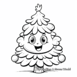 Adorable Cartoon Christmas Tree Coloring Pages 3