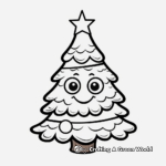 Adorable Cartoon Christmas Tree Coloring Pages 4