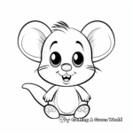 Adorable Cartoon Mouse Coloring Pages 1