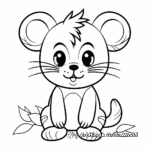 Adorable Cartoon Mouse Coloring Pages 4