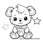 Adorable Christmas Teddy Bear Coloring Pages 2