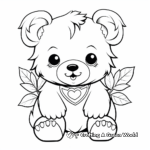 Adorable Christmas Teddy Bear Coloring Pages 3