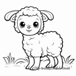 Adorable Easter Lamb Coloring Pages 1