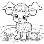 Adorable Easter Lamb Coloring Pages 2