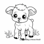 Adorable Easter Lamb Coloring Pages 3