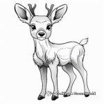 Adorable Elk Calf Coloring Pages 2