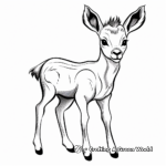 Adorable Elk Calf Coloring Pages 3