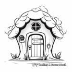 Adorable Fairy Door Coloring Pages for Children 2