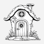 Adorable Fairy Door Coloring Pages for Children 3