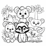 Adorable Forest Animals Coloring Pages for Toddlers 1
