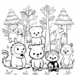 Adorable Forest Animals Coloring Pages for Toddlers 2