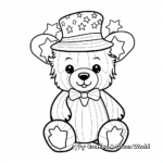 Adorable Fourth of July Teddy Bear Coloring Sheets 2