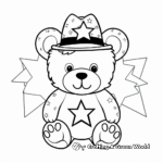 Adorable Fourth of July Teddy Bear Coloring Sheets 3