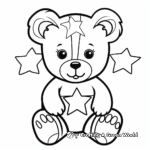 Adorable Fourth of July Teddy Bear Coloring Sheets 4