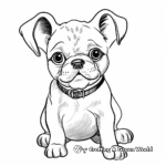 Adorable French Bulldog Puppy Coloring Pages 1