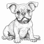 Adorable French Bulldog Puppy Coloring Pages 3