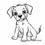Adorable French Bulldog Puppy Coloring Pages 4