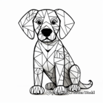 Adorable Geometric Dog Coloring Pages 1