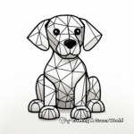 Adorable Geometric Dog Coloring Pages 2