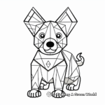 Adorable Geometric Dog Coloring Pages 3