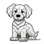 Adorable Geometric Dog Coloring Pages 4