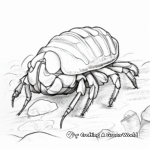 Adorable Hermit Crab Coloring Pages 1