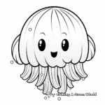 Adorable Jellyfish Cartoon Coloring Page for Children 2