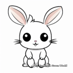 Adorable Kawaii Bunny Coloring Pages 1