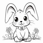Adorable Kawaii Bunny Coloring Pages 2