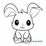 Adorable Kawaii Bunny Coloring Pages 4